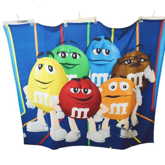 M&Ms World 6 Characters Fleece Blanket Throw 49x66 Inches Collectible 2021 Mars - Picture 2 of 4